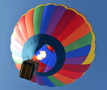 hot air ballon gas has mass
